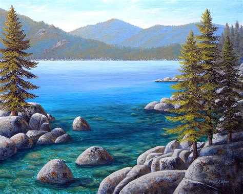 lake painting ideas|pictures of lake paintings.